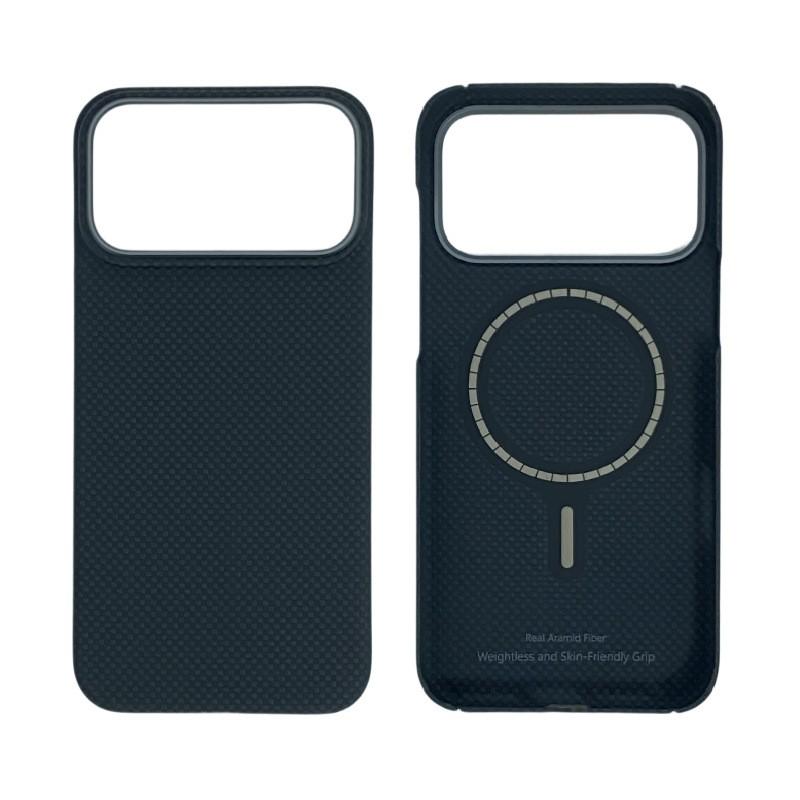 Ultra Slim Kevlar Phone Case IPhone 17 Pro Max With Magnetic Attachment Carbon Fiber Cooling Shockproof Design