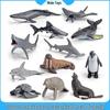 Декоративные модели мелких морских животных: Скат-манта, Белая акула, Морж, Горбатый кит, Ламантин, Пингвин