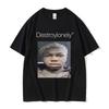 Мужские футболки с графическим принтом рэпера Destroy Lonely, летняя уличная одежда, мужская хип-хоп футболка, оверсайз, европейский размер, футболка с коротким рукавом