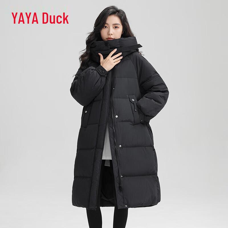 Women's Mid-Length Hooded 90% Duck Down Winter Puffer Jacket
