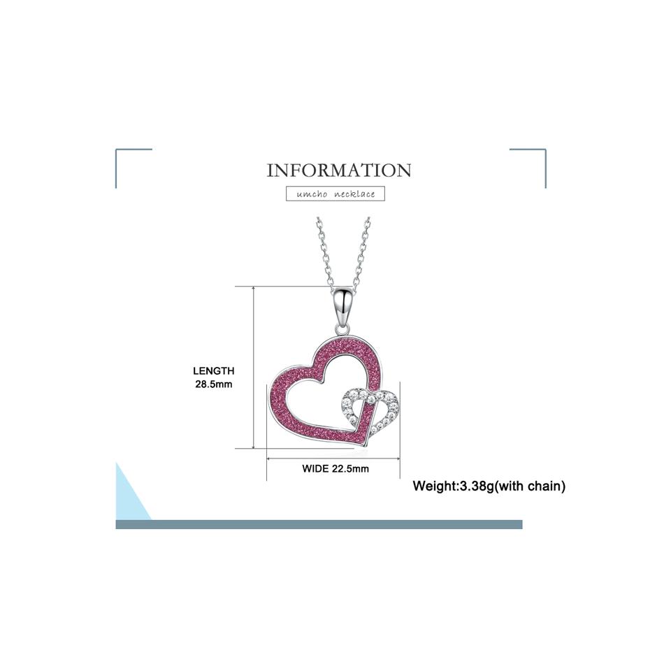 Umcho Блестящая цепочка в форме сердца, подвески для женщин, подарок на годовщину свадьбы, день рождения