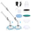 Electric Scrubber Cordless Power Cleaning Brush with Extension Arm and 4 Replaceable Bathroom Cleaning Brush Heads Ideal