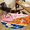 Princess Peach Toadstool Pattern Round Rug, Indoor/Outdoor Mat, for Picnic, Gameroom, Bedroom, Office, Living Room, Home Decor Carpet, Birthday Gift