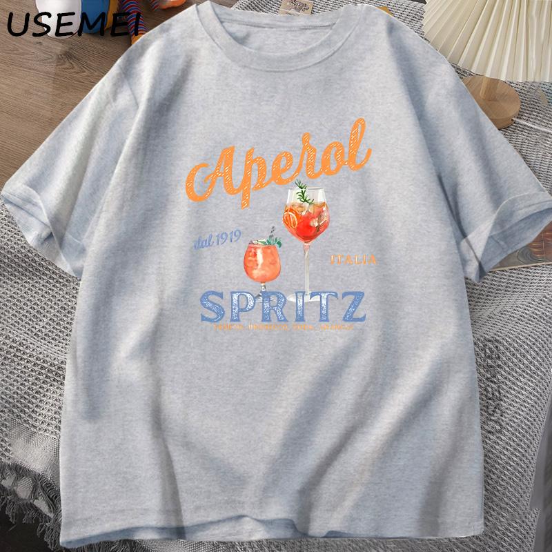 Aperol Spritz Tshirt Aperol Graphic Italian Style T Shirt Italy Summer Graphic Tee Breathable Casual Comfortable Printed Top