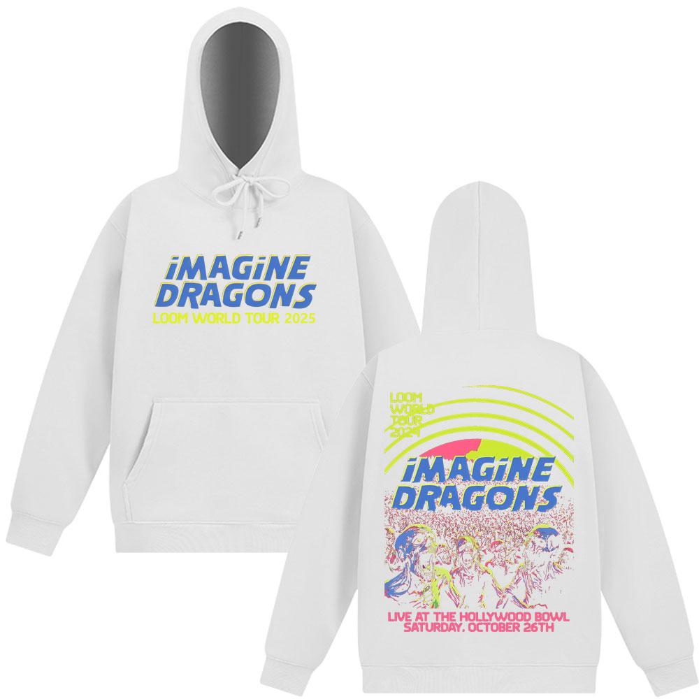 Imagine Dragons Band Loom World Tour 2025 Мужская Женская Готическая Рок Толстовка с Длинным Рукавом Модная Одежда Повседневный Спортивный Костюм Топы