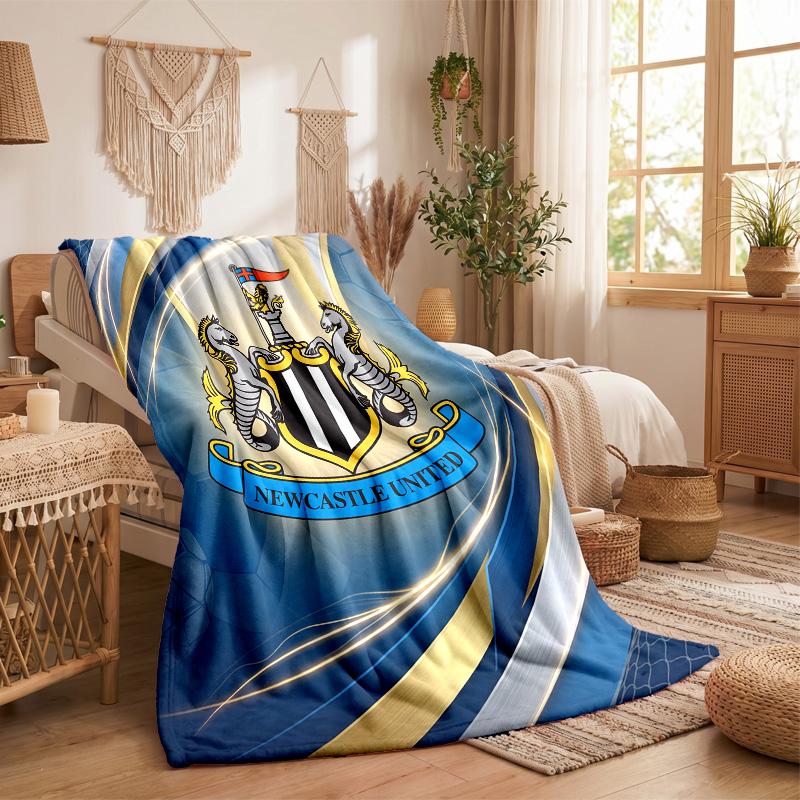 Newcastle United Football Print Flannel Blanket Soft Warm Sofa Bed Throw Blanket For Home Office Bedroom