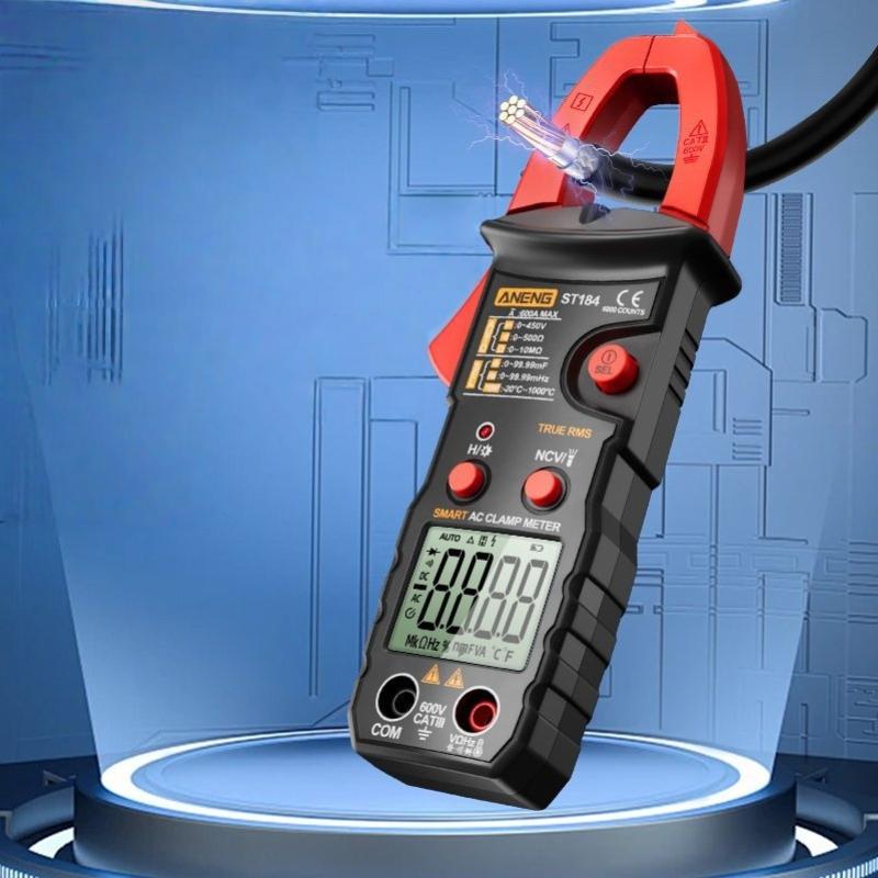 Цифровой токоизмерительный клещевой прибор ST184 600A с улучшенным ЖК-дисплеем для надежного измерения напряжения в любых условиях