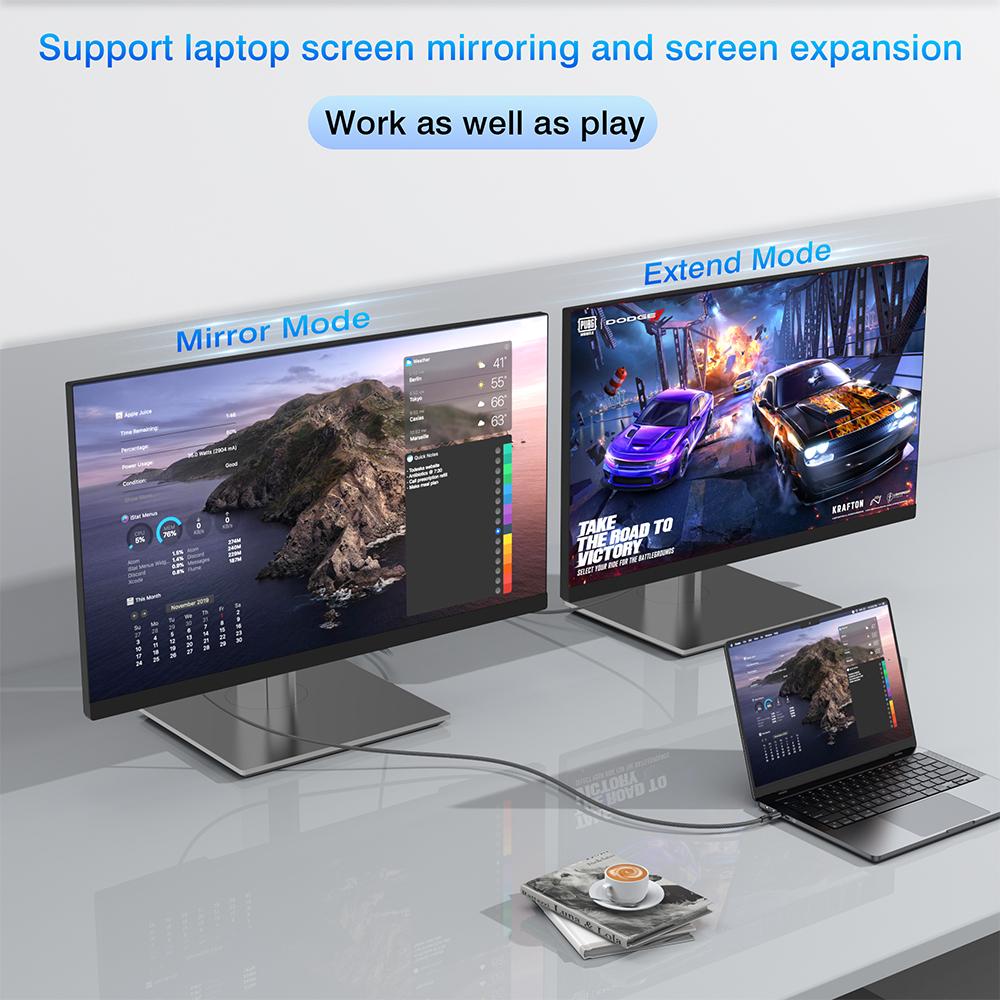 UGOURD USB C to HDMI 2.0 Compatible Cable 4K60HZ USB Type C to HDMI1.4 Cable HDTV Converter 4K30Hz for MacBook iPad Pro Samsung 4