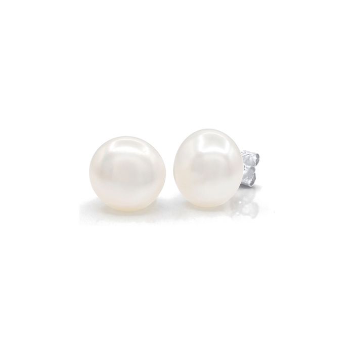 Boucles d'oreilles - PEARLS & COLORS - Pearls & Colors - Perles d'eau douce baroques 10-11 mm - Blanc - Argent 925