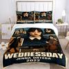 3pcs Wednesday Addams Duvet Cover Set, 1 Duvet Cover + 2 Pillowcases (No Insert), High-Definition Print, Home & Dorm Set yy251208065