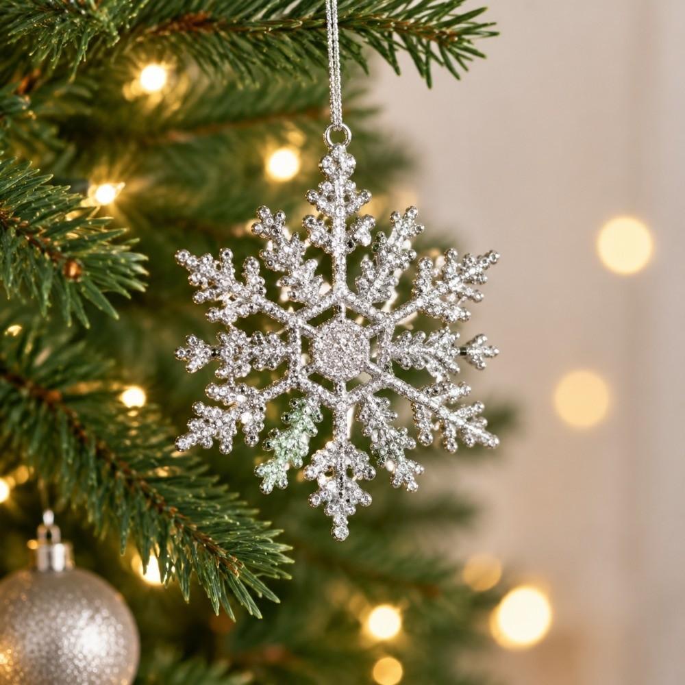 3Pcs/set DIY Snowflakes Pendants Exquisite Xmas Tree Ornaments Christmas Snowflakes Merry Christmas