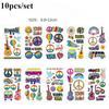 10pcs/set -Peace Love Waterproof Tattoo Stickers Face Stickers Men and Women  Party Tattoo Stickers