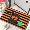 2D Flat 1pc 850Gsm Velvet Door Mat Tombstone Ghost Art HD Printed Kitchen Rugs, Non-Slip Yoga Mats, Absorbent Machine Washable Polyester Rug for Bathr