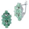 Silver Earrings with Natural Emerald 2.929ct (1963555)