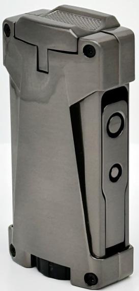 RONSON HURRICANE RGL119 GREY SATIN 3 jet lighter with puncher