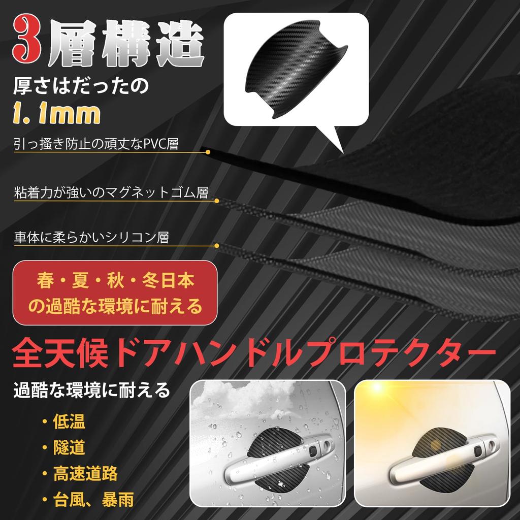 WyBright Door Handle Protector, Magnetic Car Door Protector, 3.9 x 4.0 inches (10.1 x