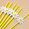 20Pcs Degradable Heart Paper Straws Eco-friendly Disposable Drinking Straw  Chinese Valentine's Day