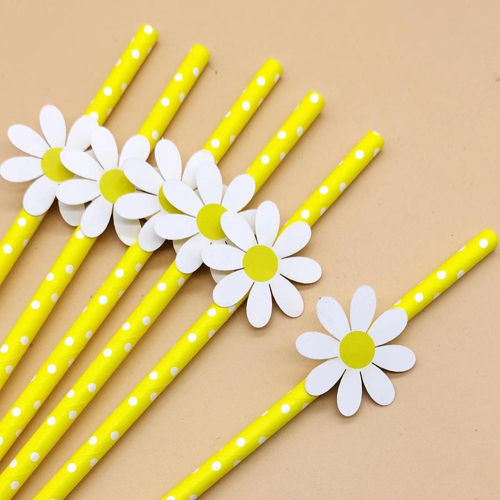 20Pcs Degradable Heart Paper Straws Eco-friendly Disposable Drinking Straw  Chinese Valentine's Day