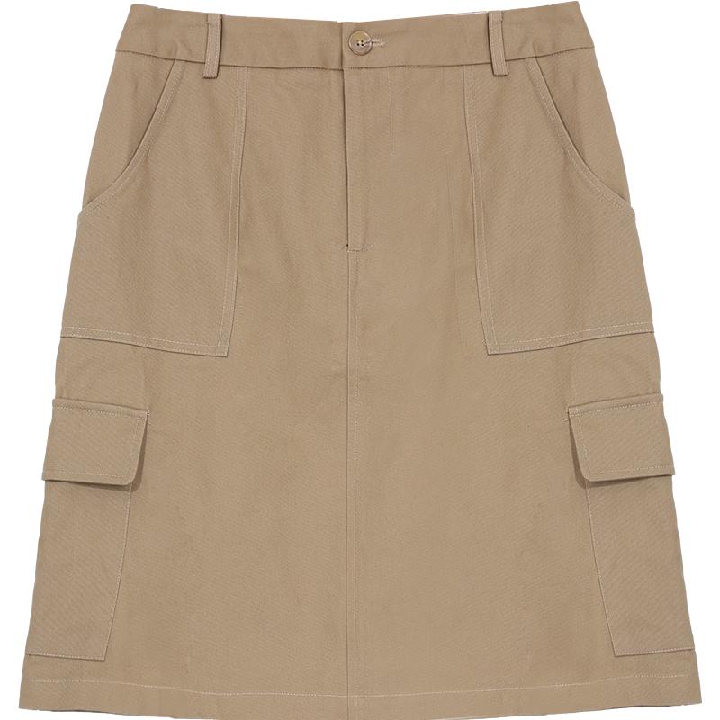 Женская весенняя юбка-трапеция Betu 2026 года со средней и высокой талией, рабочая