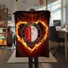 FC Feyenoord pattern Flannel Blanket, High quality Comfortable for All Seasons, Home Decor, Warmth and Comfort, Perfect for Gifts.