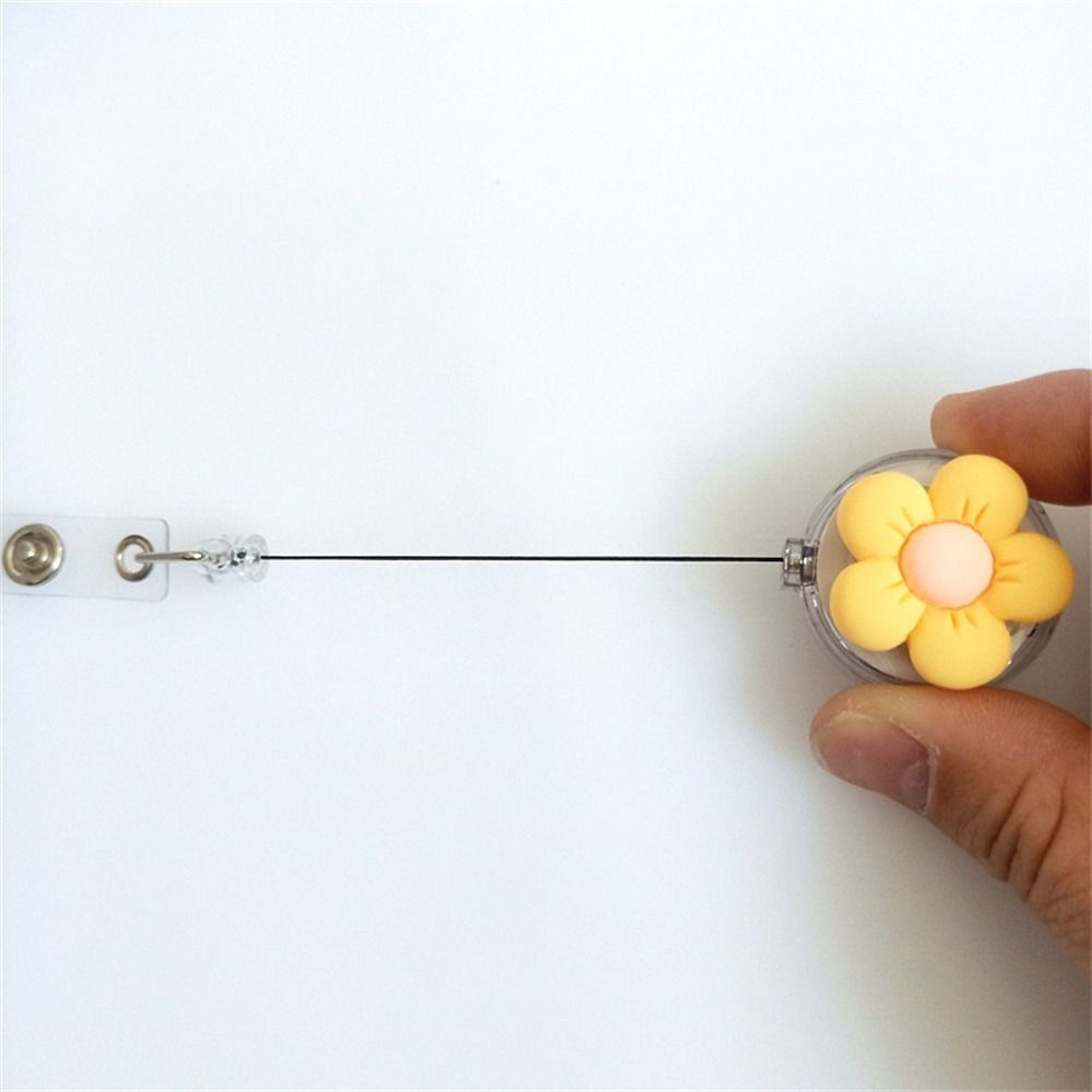 Держатель для значка с изображением флоры и цветка, выдвижная легкая пряжка, офисные школьные принадлежности