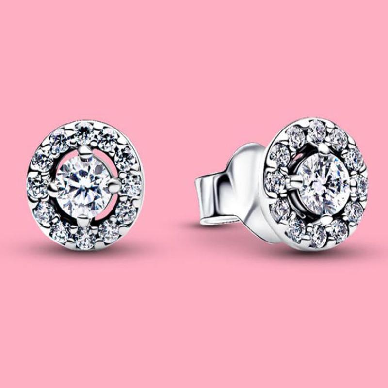 Искрящиеся серьги-гвоздики 'Лунная бабочка' из серебра 925 пробы для женщин, модные изящные украшения