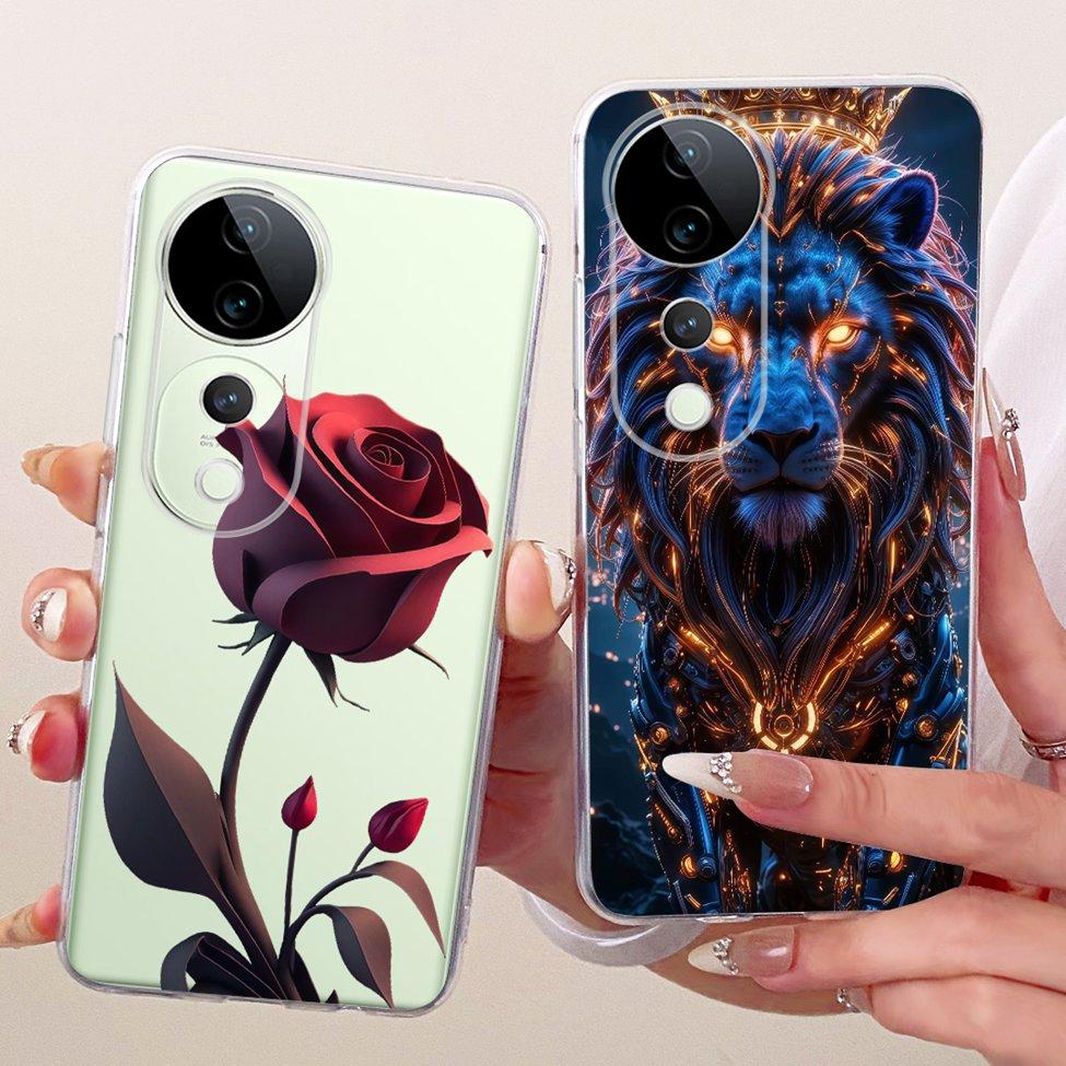 Чехол Для Vivo S19 Pro Прозрачный Чехол Эстетичный Роскошный Милый Модный Цветок Смешной Расписной Funda Для Vivo S19Pro V2362A Обложка