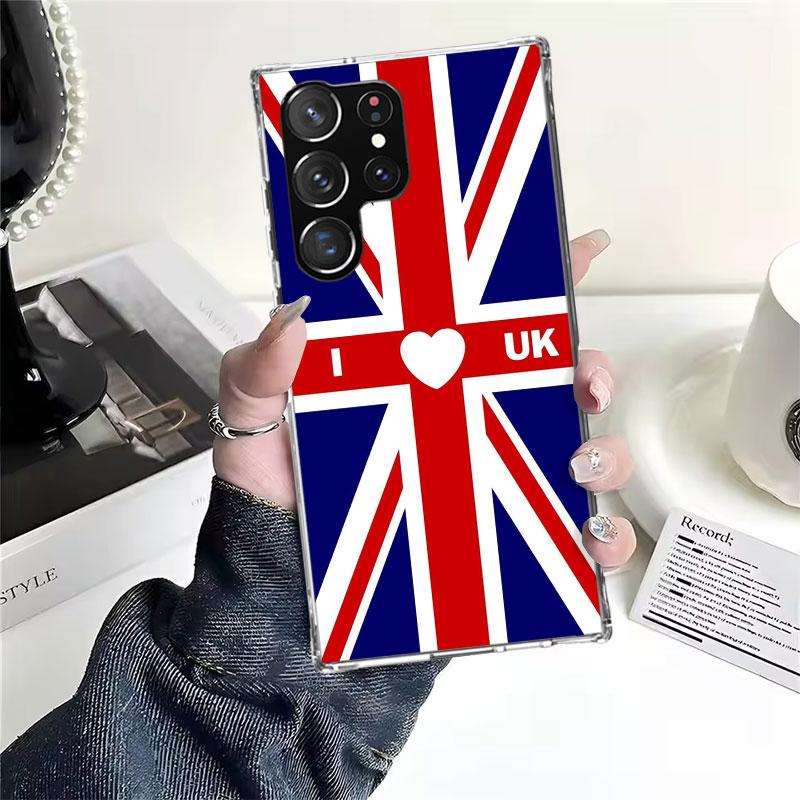 Флаг Великобритании Union Jack Англия Мягкий чехол для телефона для Samsung Galaxy S22 S23 S24 S25 Edge S26 Ultra S20 FE S21 Plus + Fundas Coque Gala