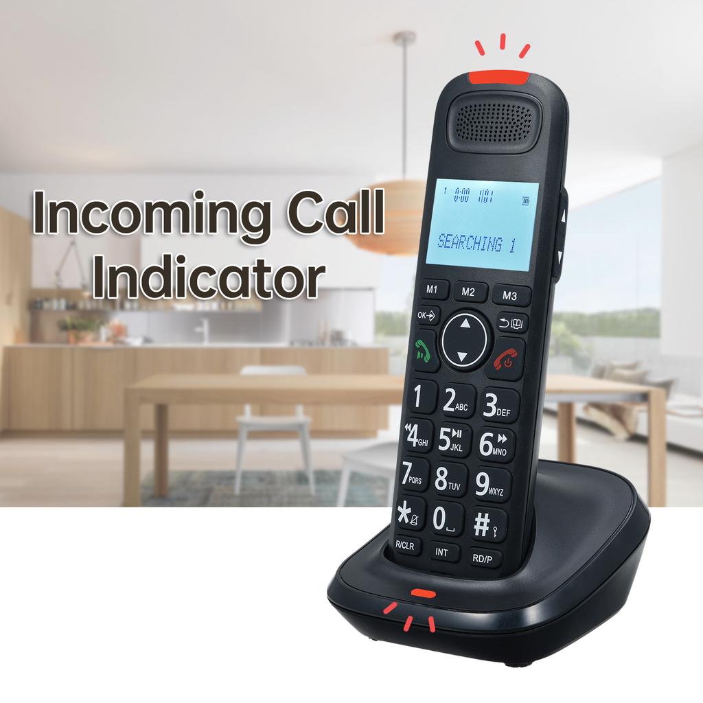 Расширяемая телефонная система D2015 TAM, проводная беспроводная телефонная система с большими кнопками ответа на телефонный звонок