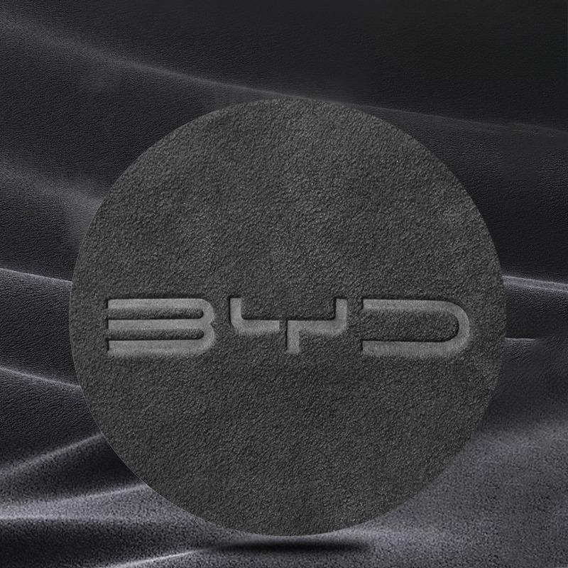 For BYD Seal EV 6 7 DM-i Dolphin Seagul ATTO 3 Steering Wheel Emblem Sticker Suede Sticker Car Interior Accessories
