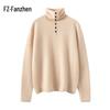 Fanzhen Women's Autumn/Winter Lapel Cashmere Blend Sweater