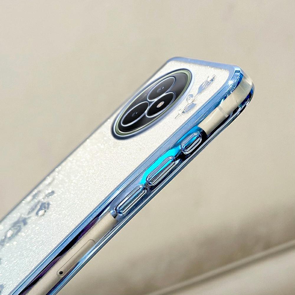 For Xiaomi Redmi K80 Ultra 5G Case Flower Pattern TPU Gradient Phone Cover with Lanyards