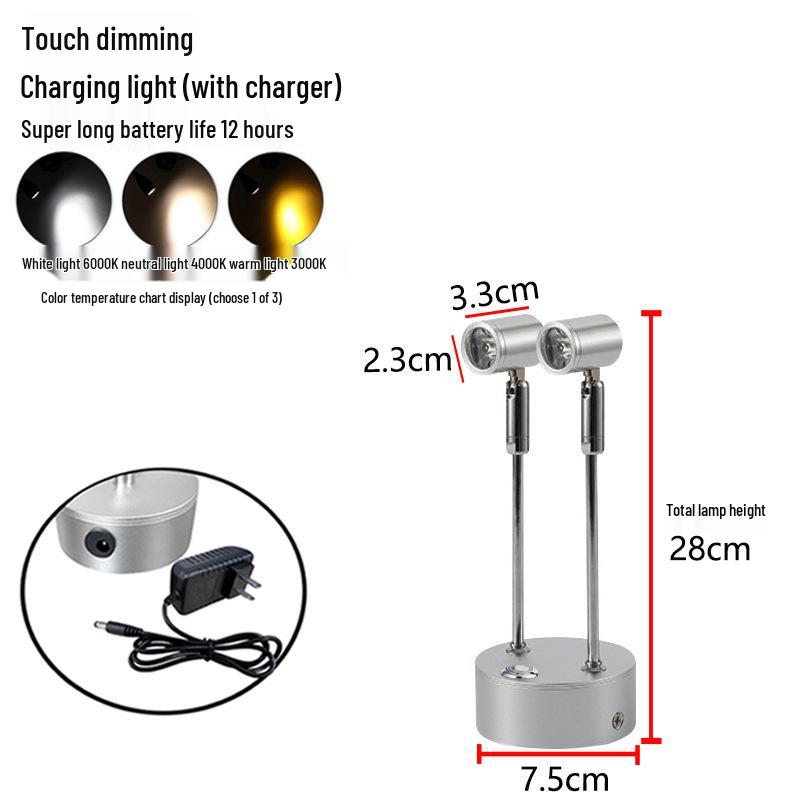 Tri-Color Touch Dimming Jewelry Display Light
