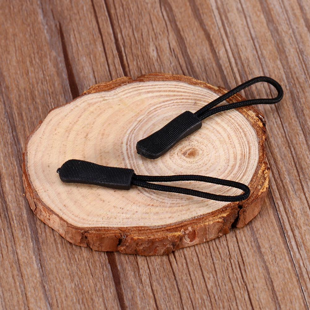 10x Пулеры для молнии Слайдер Шнур Веревка Пулер Концевики Замок Клипса Пряжка Для Сумки EDC Черный