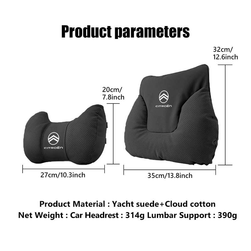 ARM3 Car Headrest Lumbar Pillow Neck Waist Support Backrest Cushion For Citroen C5 C1 C2 C6 C4L DS3 DS4 DS5 C-Elysee Grand Berlingo