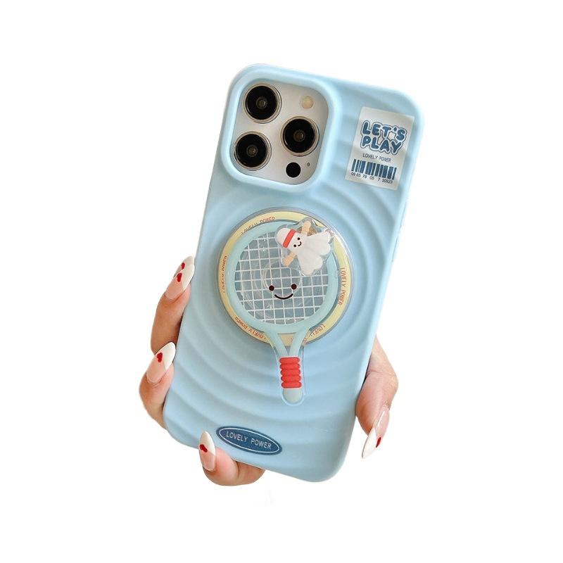 Table Tennis Badminton Applicable To Apple 15promax Full-inclusive Mobile Phone Case IP16pro Magnetic Snap Bracket Protection Case