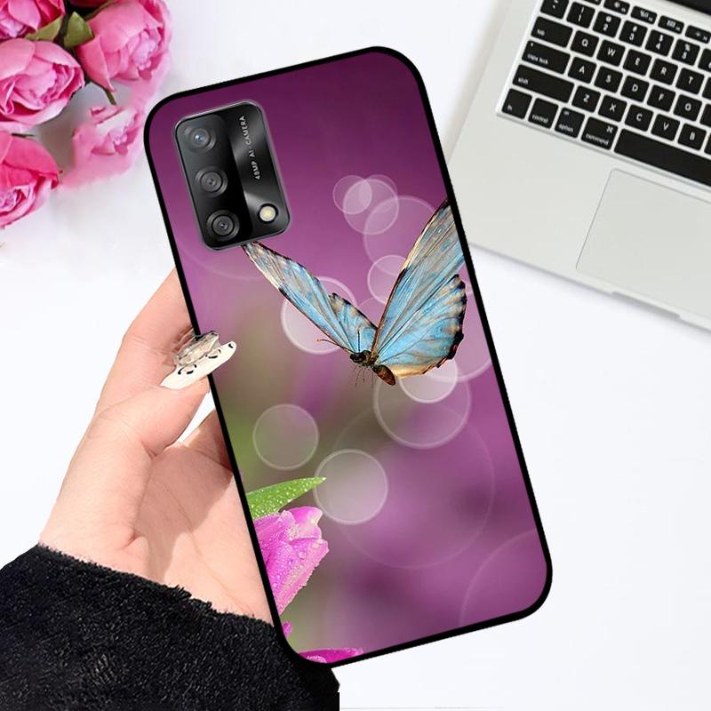Модный художественный силиконовый чехол-мультяшка для Oppo F19/A74 с ударопрочным бампером