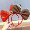 Plush Bowknot Hair Hoop Shiny Christmas Headband Trendy Christmas Hairband  Ladies
