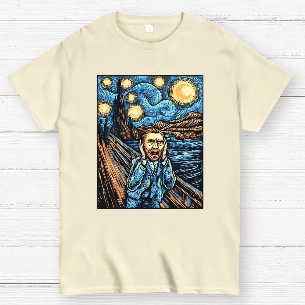Starry Starry Scream Cotton Casual Cool Loose T-Shirt