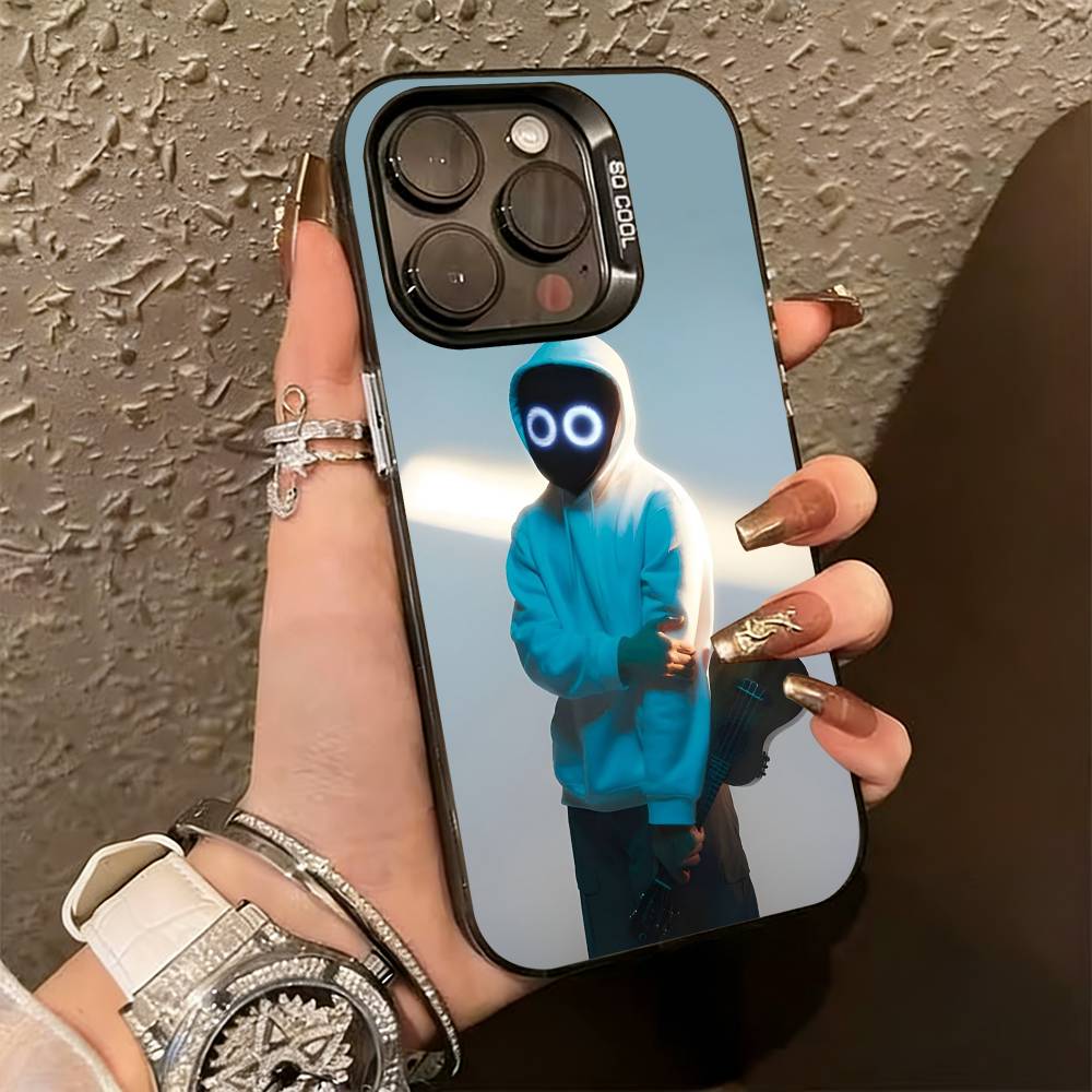 Чехол для телефона Singer Funny B-BoyWithUke для iPhone 17,16,15,14,13,12,11 Plus,Pro Max,XS, Цветной Серебристый Черный Чехол