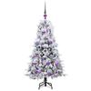 Artificial Foldable Christmas Tree White 120 cm PE and PVC