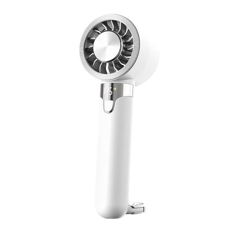 Portable USB Rechargeable Mini Handheld Fan with Carabiner for Outdoor Cooling