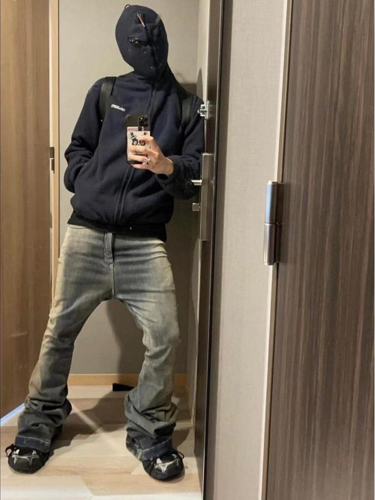 Джинсы RO Washed Gradient Blue High Elastic Slim Flared - унисекс, модная повседневная одежда