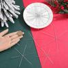 30 Pcs Snowflake Wire Metal Wire Snowflake Forms 8-Petal Snowflake Beading Wire for DIY Beaded Snowflakes Christmas Decor