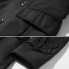 Мужская осенне-зимняя повседневная деловая куртка с лацканами, двубортный ремень с длинными рукавами и карманами, шерстяная куртка, ветровка