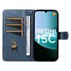 Для Xiaomi Redmi 15C 5G (США) (173мм)/15C 4G (США) (173мм) Кошелек Чехол Т-образные линии Кожаный Чехол для телефона Подставка