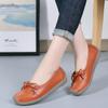 Women Shoes Moccasins Women Flats Loafers Genuine Leather Female Shoes Slip On Ballet Bowtie Women's Shoes Kkm