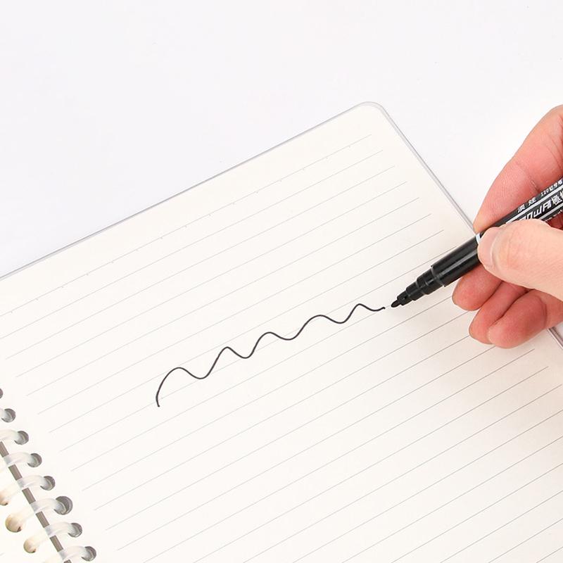 10 шт./Набор Двусторонние Перманентные Маркеры Ручки Тонкий Наконечник Водонепроницаемые Чернила Тонкое Перо Толстое Перо Черные Чернила Школьные Принадлежности Маркеры Ручка