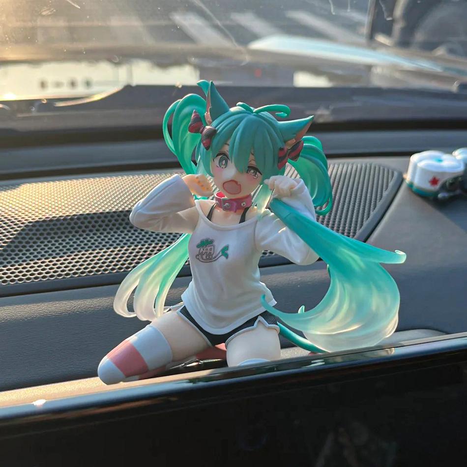 Vocaloid Звездная Кошка Ушки Короткий Рукав Пижама Хацунэ Фигурка МИКУ Пейзаж Миниатюрная Анимация Красивая Девушка Настольное Украшение Фигурка Подарок