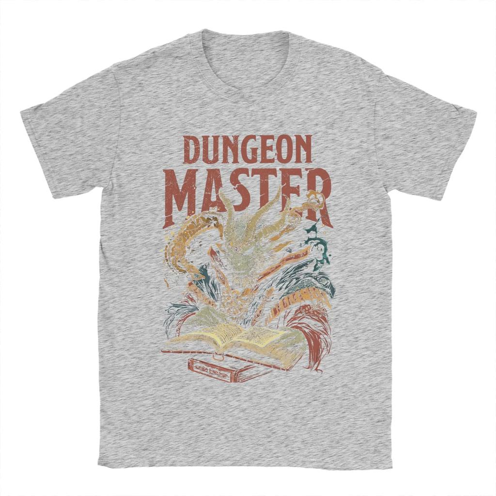 Летняя Мужская Женская Dungeon Dragon DnD Мастер Футболка Хлопковая Одежда Ретро Футболка с Круглым Вырезом Футболка Уличная Одежда